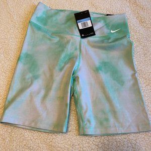 Nike One Tight 7” shorts NWT | Teal Tie Dye | Size M